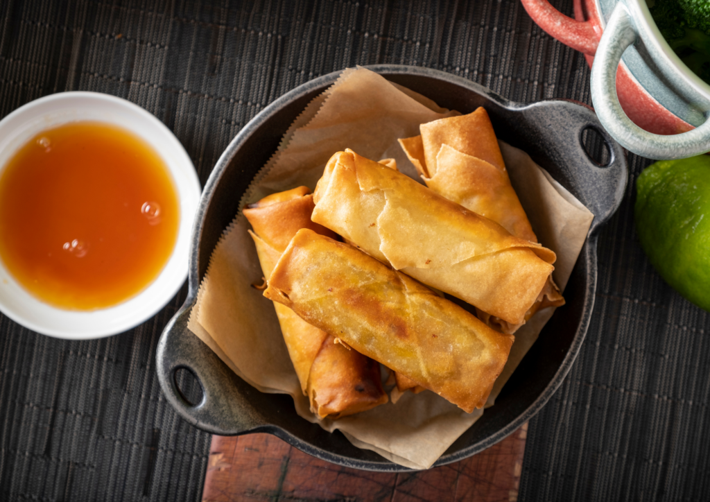 Air-Fried Vegetable Spring Rolls